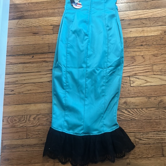 NWT 2014 Pin Up Girl clothing wiggle dress Size Small Teal - Picture 7 of 11